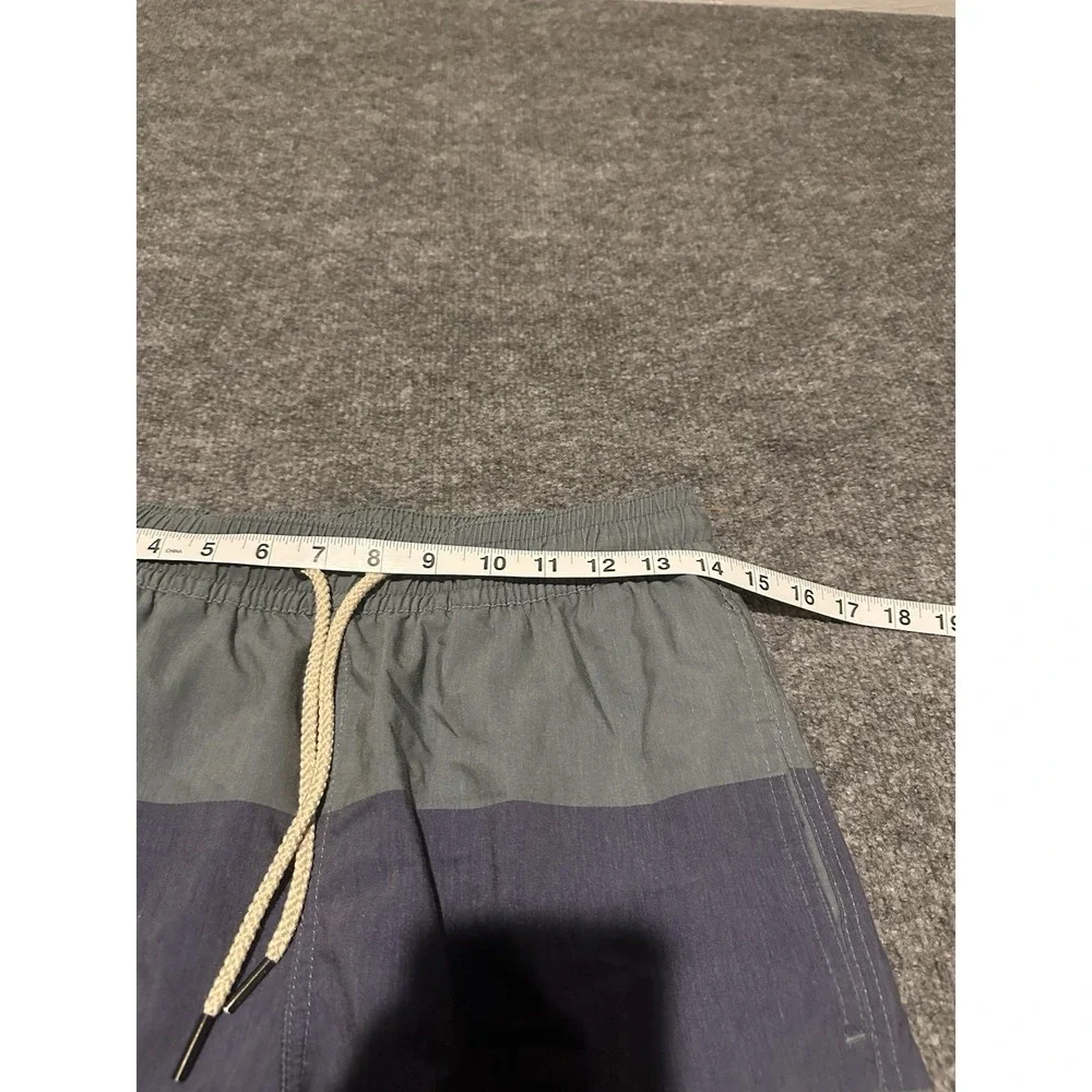 Fair Harbor Mens M Green Blue Lined Hybrid Shorts Athletic Drawstring